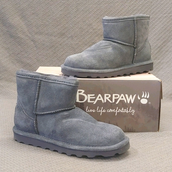 BearPaw Shoes - BEARPAW Alyssa 5 " Suede Boot Charcoal-7